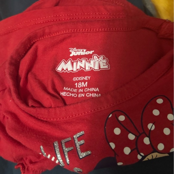 Disney Red Short Sleeve Tees with Graphic Designs - Picture 4 of 4